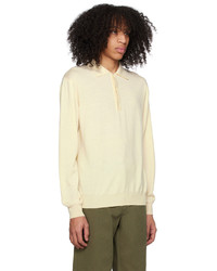 Another Aspect Off White Three Button Polo