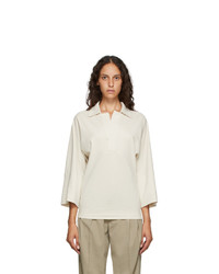 Lemaire Off White Three Quarter Sleeve Polo