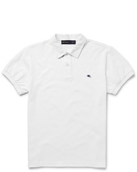 Etro Paisley Undercollar Cotton Piqu Polo Shirt