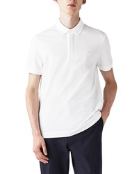 Lacoste Paris Regular Fit Stretch Polo In White At Nordstrom