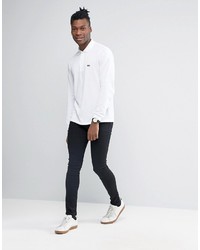 Lacoste Polo Shirt In Long Sleeve White Regular Fit