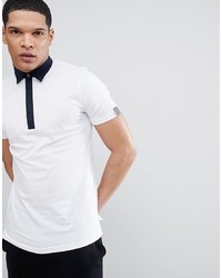 Antony Morato Polo Shirt With Contrast Collar In White