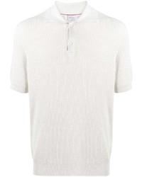 Brunello Cucinelli Rib Knit Polo Shirt