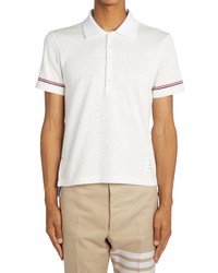 Thom Browne Rib Polo In White At Nordstrom