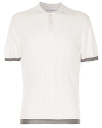Orlebar Brown Ribbed Knit Contrast Trim Polo Shirt
