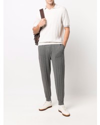 Brunello Cucinelli Ribbed Knit Polo Shirt