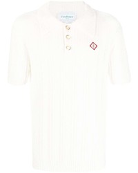 Casablanca Ribbed Knit Polo Shirt