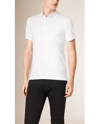 Burberry Ribbed Tipping Cotton Silk Polo Shirt