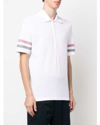 Thom Browne Rwb Stripe Cotton Polo Shirt