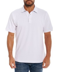 Robert Graham Sea Level Knit Polo In White At Nordstrom
