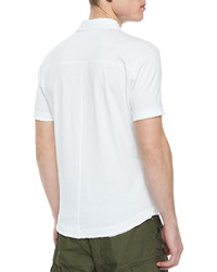 Diesel Short Sleeve Jersey Polo Shirt White