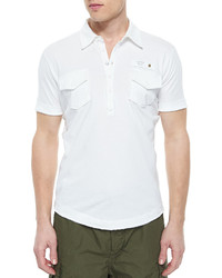 Diesel Short Sleeve Jersey Polo Shirt White