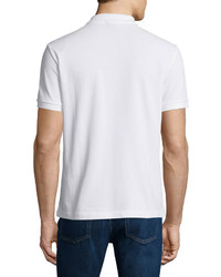 Burberry Short Sleeve Oxford Polo Shirt White
