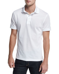 Tom Ford Short Sleeve Pique Polo Shirt White