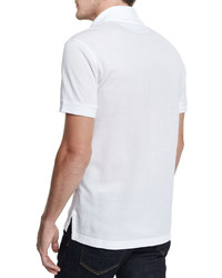 Tom Ford Short Sleeve Pique Polo Shirt White