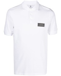 Brunello Cucinelli Slogan Patch Cotton Polo Shirt