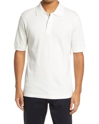 Scott Barber Solid Pima Cotton Polo Shirt In White At Nordstrom