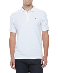 Fred Perry Solid Short Sleeve Polo Shirt White