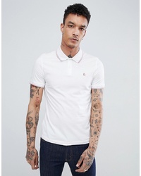 Original Penguin Space Dye Tipping Polo Slim Fit In White