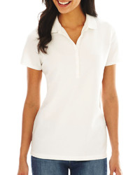 jcpenney St Johns Bay Short Sleeve Polo Petite