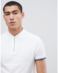 ASOS DESIGN Standard Polo With Zip And Tipping