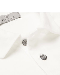 Canali Stretch Cotton Piqu Polo Shirt