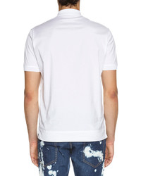 DSQUARED2 Stretch Cotton Polo Shirt White