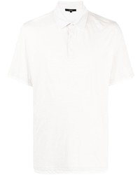 Vince Stripe Print Cotton Polo Shirt