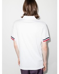 Moncler Stripe Trim Cotton Polo Shirt