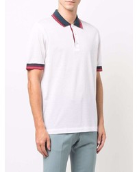Brioni Stripe Trimmed Cotton Polo Shirt