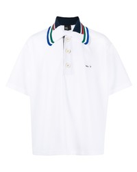 Kolor Striped Collar Polo Shirt