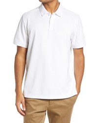 Nordstrom Tech Smart Pique Polo In White At