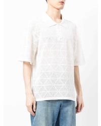 Bottega Veneta Triangle Pattern Polo Shirt