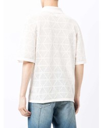 Bottega Veneta Triangle Pattern Polo Shirt
