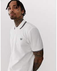 Fred Perry Twin Tipped Polo In Off White