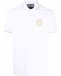 VERSACE JEANS COUTURE V Emblem Cotton Polo Shirt