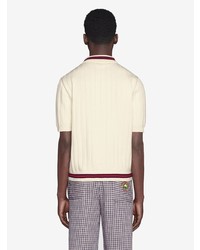 Gucci Web Stripe Knitted Polo Shirt