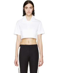 Dsquared2 White Cropped Polo