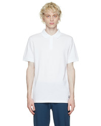 Sunspel White Embroidered Polo