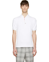 Thom Browne White Knit Polo Shirt