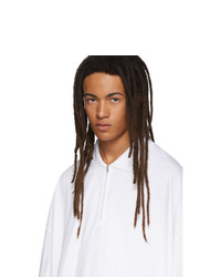 Random Identities White Oversized Cut Out Polo