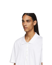 Thom Browne White Relaxed Fit Polo
