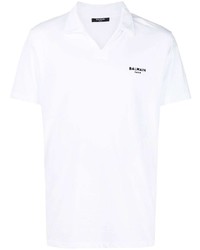 Balmain Wingtip Collar Cotton Polo Shirt