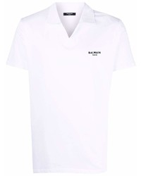 Balmain Wingtip Collar Cotton T Shirt