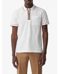 Burberry Zip Detail Short Sleeve Polo Shirt