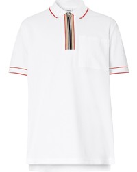 Burberry Zip Detail Short Sleeve Polo Shirt