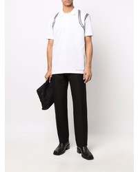 Alexander McQueen Zip Details Cotton Polo Shirt