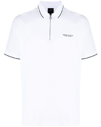 Armani Exchange Zip Front Short Sleeved Polo Shirt