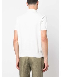 Canali Zip Up Cotton Polo Shirt
