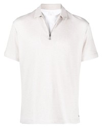 Eleventy Zip Up Cotton Polo Shirt